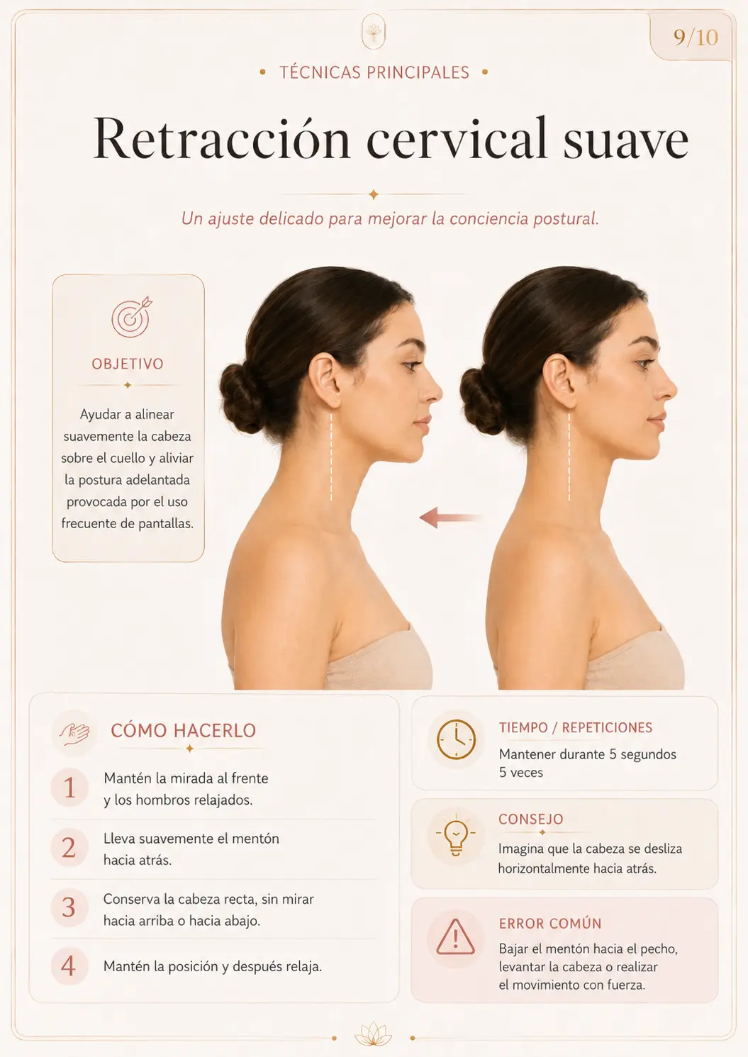 Retracción cervical suave